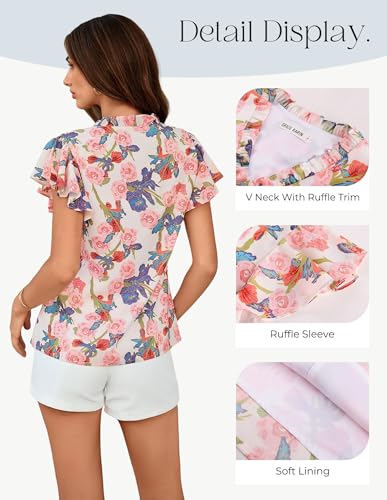20% Off GRACE KARIN Boho Ruffle Sleeve Blouse - Image 4
