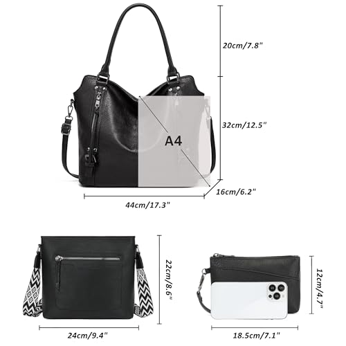 58% Off TANTOMI Leather Tote Bag Set for Women - Image 3