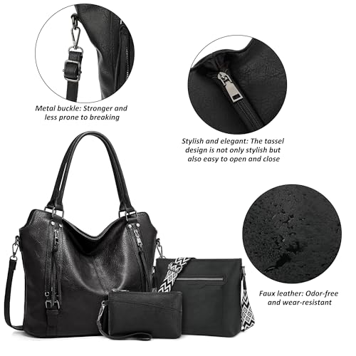 58% Off TANTOMI Leather Tote Bag Set for Women - Image 4