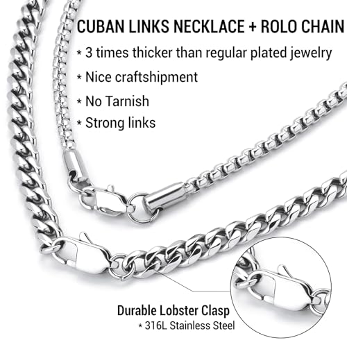 62% Off 2-Pack Cuban Link Chains for Men - Image 5