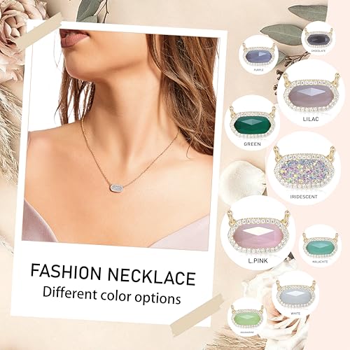 17% Off 14K Gold-Plated Gemstone Pendant Necklace for Women - Image 2