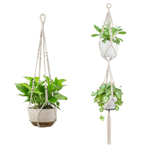 50% OFF B8LWDUSO! USLAI Macrame Plant Hanger – Space-Saving Boho Decor