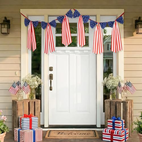 45% Off 6.7ft Patriotic Bow Garland for July 4th - Image 5