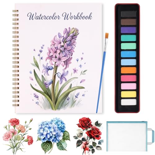 45% Off Zaoune Watercolor Workbook for Adults – 12 Colors - Image 1