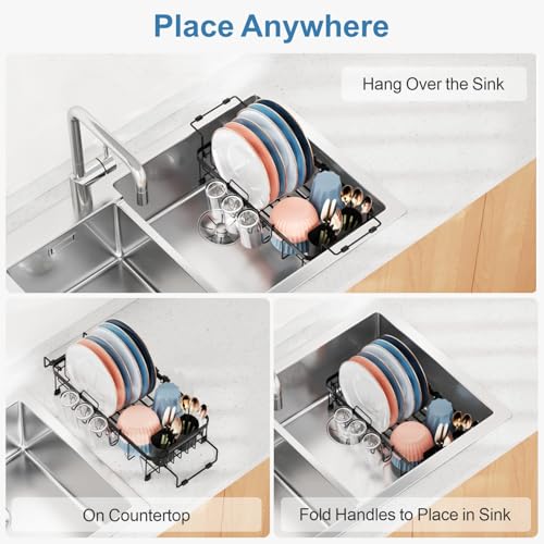 40% Off iSPECLE Small Sink Dish Drying Rack with Cup Holder - Image 2