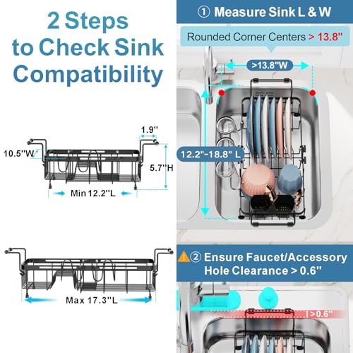 40% Off iSPECLE Small Sink Dish Drying Rack with Cup Holder - Image 3