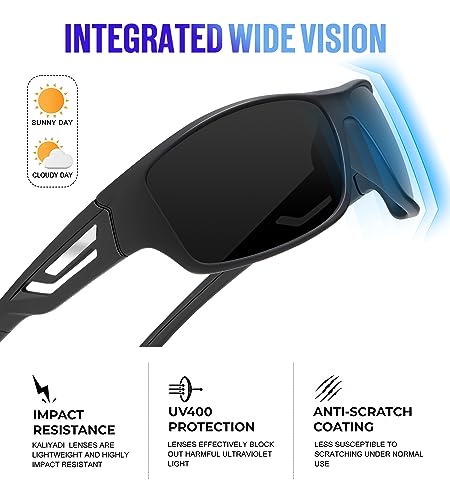 23% Off KALIYADI Polarized Sports Sunglasses for Men - Image 3