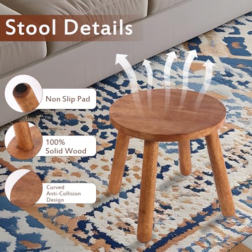 18% Off Round Solid Wooden Step Stool – Multipurpose & Durable - Image 5