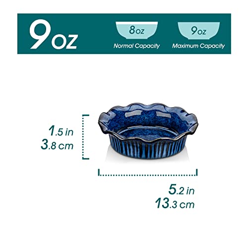 10% Off vancasso Ceramic Mini Pie Pans Set of 6 Blue - Image 2