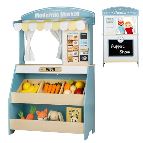 45% OFF Kids Grocery Store & Puppet Theater Playset - Image 1
