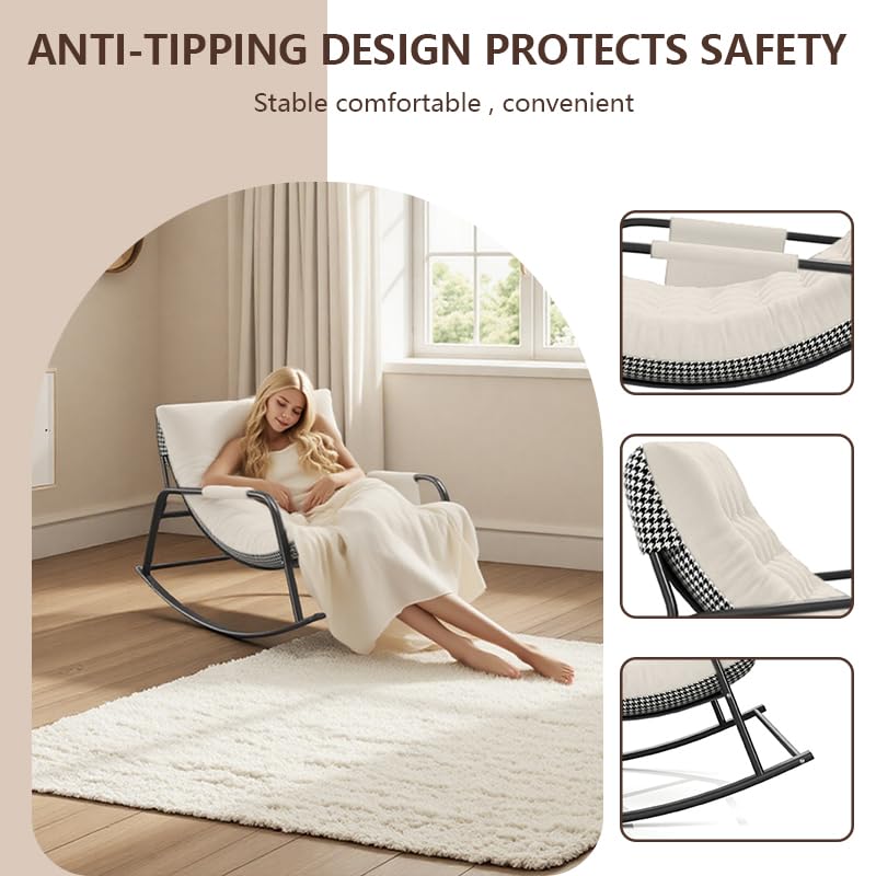 50% Off Oversized Rocking Chair with Armrests - Image 4