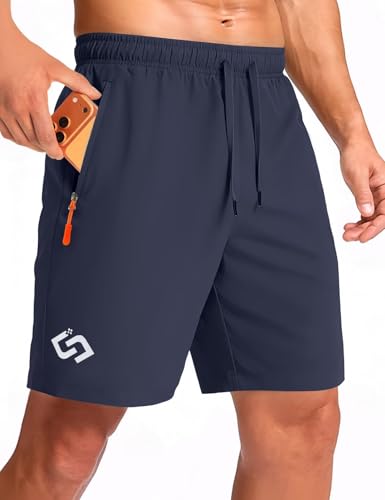 40% Off Men's 7" Athletic Gym Shorts with Zipper Pockets - Image 1