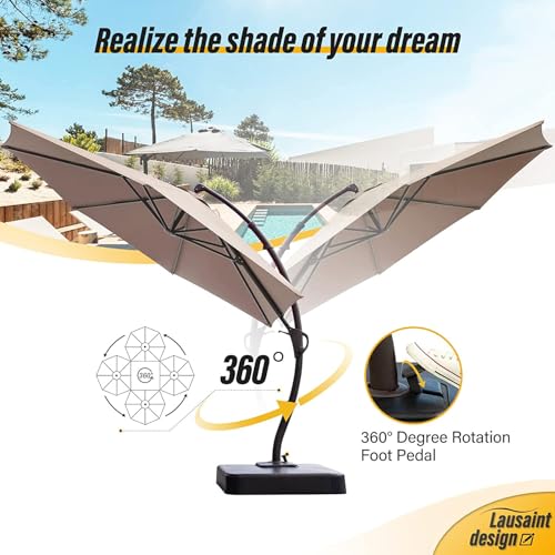 50% Off LAUSAINT HOME 11FT Cantilever Patio Umbrella - Image 4