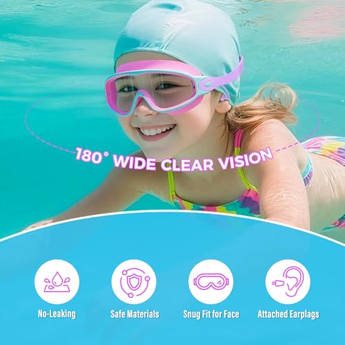 45% Off 3 Pack Kids Swim Goggles with Earplugs - Image 2