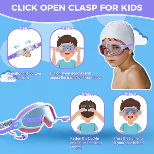 45% Off 3 Pack Kids Swim Goggles with Earplugs - Image 5