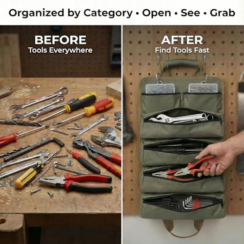 50% Off Heavy-Duty Tool Bag with 6 Zipper Pockets - Image 3