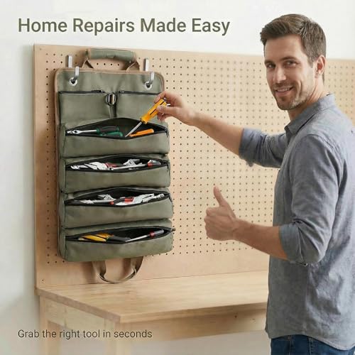 50% Off Heavy-Duty Tool Bag with 6 Zipper Pockets - Image 5