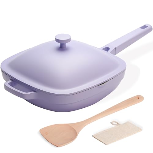 40% Off USELUCK 10.5" Ceramic Pan with Lid & Utensils