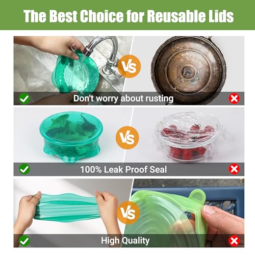 40% Off Reusable Silicone Stretch Lids for Food Storage - Image 4