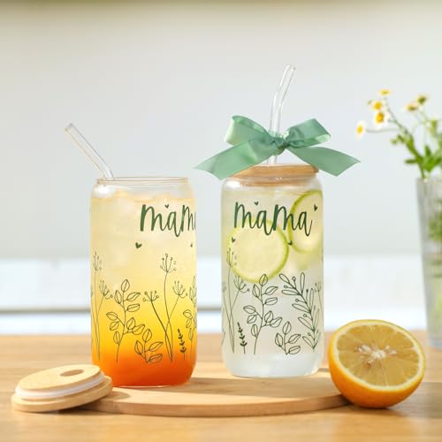 35% Off Bow Mama Glass Cup for Mom - 16oz Tumbler - Image 3