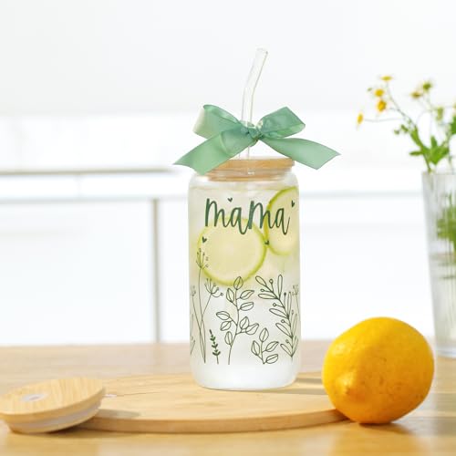 35% Off Bow Mama Glass Cup for Mom - 16oz Tumbler - Image 4