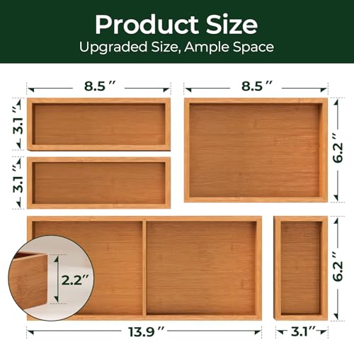 18% Off Keechee Bamboo Drawer Organizer Bundle - Image 4