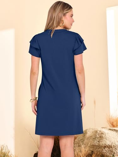 25% Off ANRABESS Women's Ruffle Short Sleeve Summer Dress - Image 5