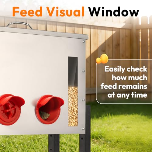 50% Off Metal Chicken Feeder 40lb – Auto & No Waste - Image 2