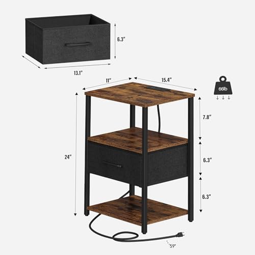 30% Off TUTOTAK LED Nightstand with Charging Station - Image 2