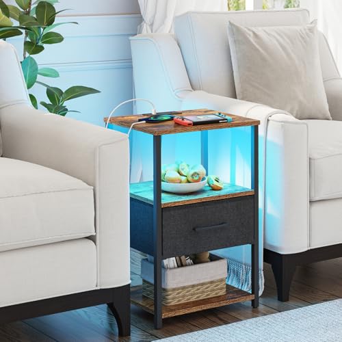 30% Off TUTOTAK LED Nightstand with Charging Station - Image 3