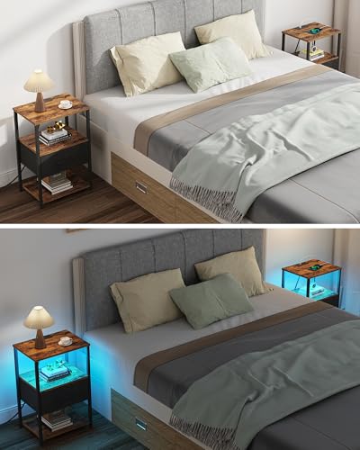 30% Off TUTOTAK LED Nightstand with Charging Station - Image 8