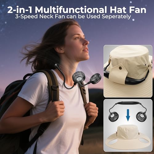 50% Off AMACOOL Bucket Hat Fan – Stay Cool Outdoors - Image 6