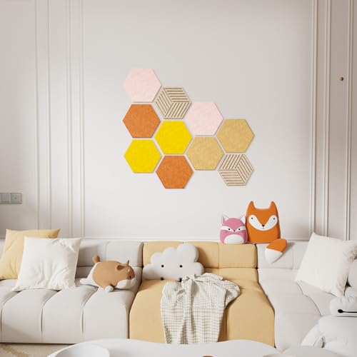 50% Off FOCHIER F 10 Hexagon Cork Board Set with Pins - Image 5