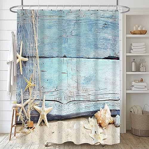 50% Off Nautical Shower Curtain 72x78 Inch Coastal Design - Image 3