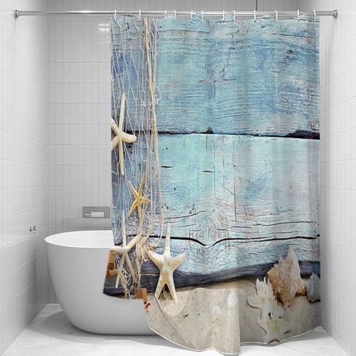 50% Off Nautical Shower Curtain 72x78 Inch Coastal Design - Image 4