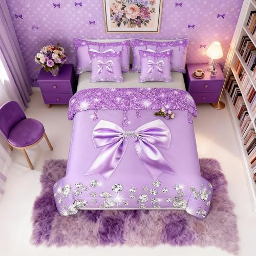 50% Off Lavender Sequin Queen Comforter Set - Code Inside - Image 1