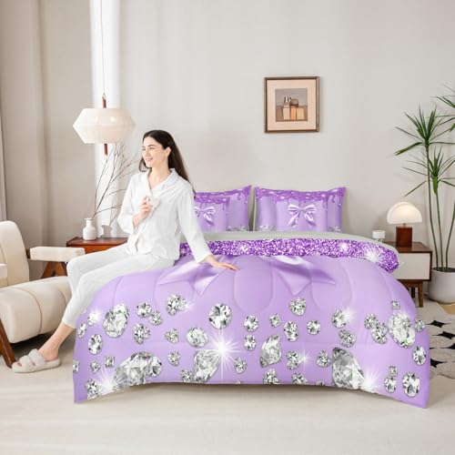 50% Off Lavender Sequin Queen Comforter Set - Code Inside - Image 2