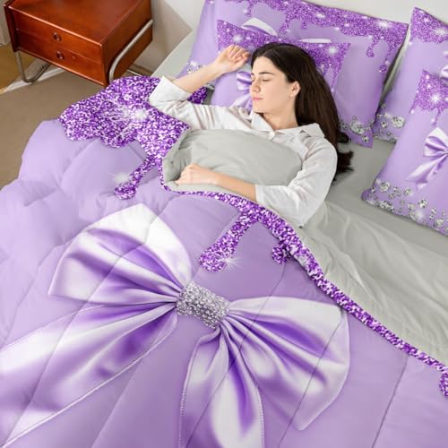 50% Off Lavender Sequin Queen Comforter Set - Code Inside - Image 3