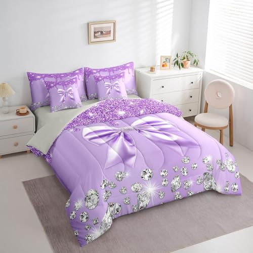 50% Off Lavender Sequin Queen Comforter Set - Code Inside - Image 5