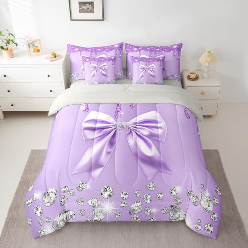 50% Off Lavender Sequin Queen Comforter Set - Code Inside - Image 6