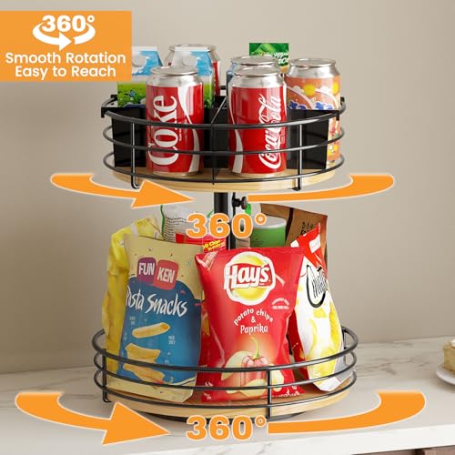 30% Off Lazy Susan 2-Tier Adjustable Organizer for Kitchen - Image 2