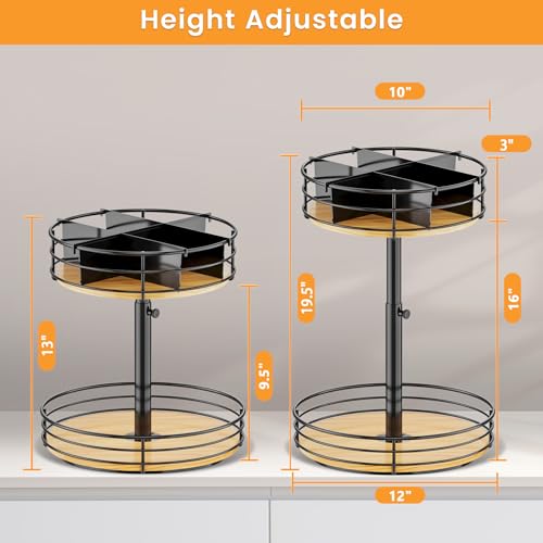 30% Off Lazy Susan 2-Tier Adjustable Organizer for Kitchen - Image 3