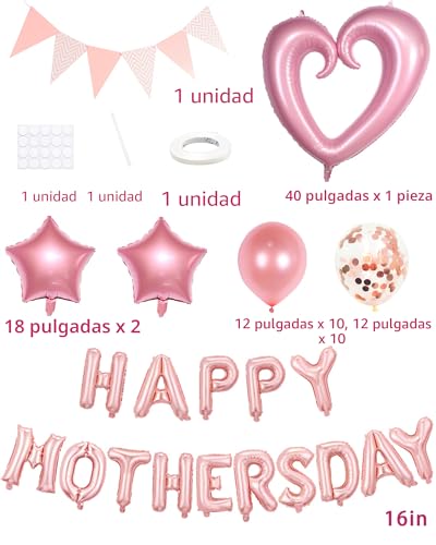 61% Off Mother's Day Balloon Set - Pink & Gold - Image 5
