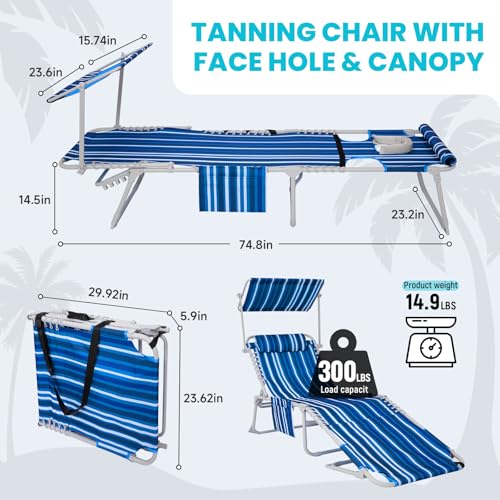 Save 31% on WEJOY 3-in-1 Tanning Chair with Canopy - Image 2