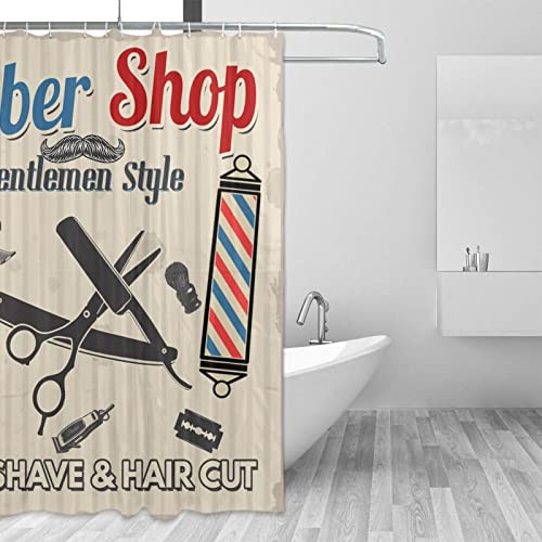 50% Off Barber Shop Shower Curtain - Vintage Salon Decor - Image 3