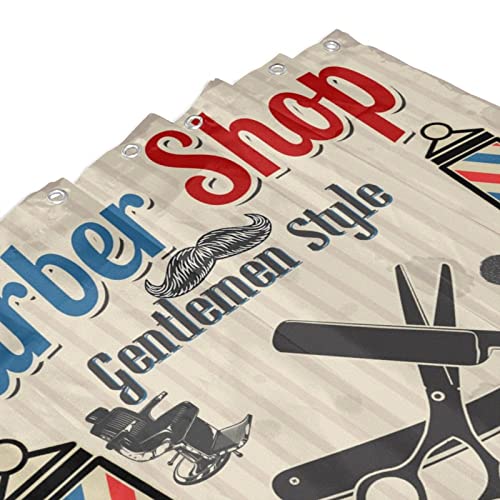 50% Off Barber Shop Shower Curtain - Vintage Salon Decor - Image 4