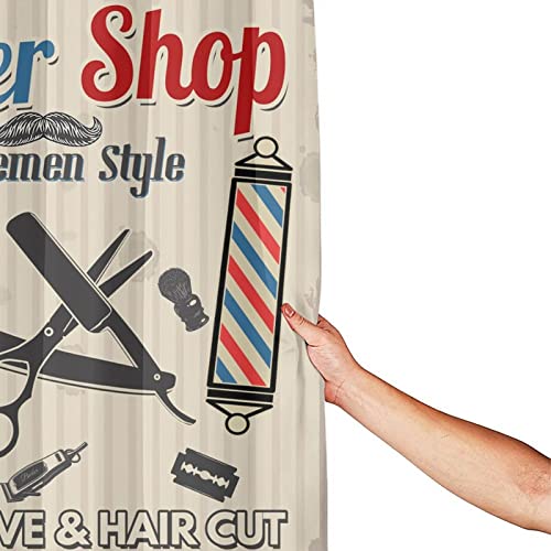 50% Off Barber Shop Shower Curtain - Vintage Salon Decor - Image 5