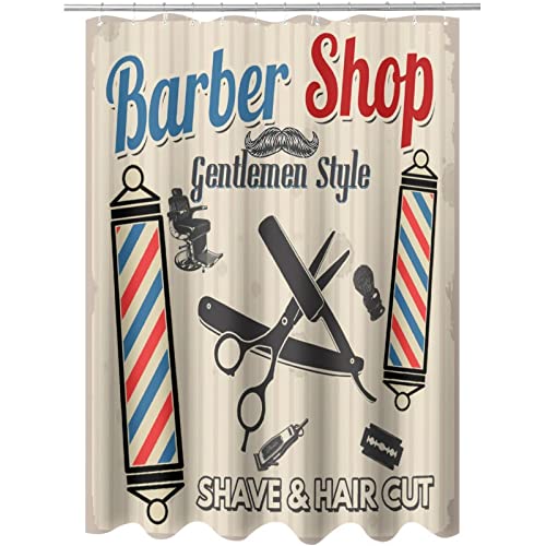 50% Off Barber Shop Shower Curtain - Vintage Salon Decor - Image 7