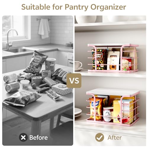 50% Off 2 Pack Stackable Pantry Storage with Bamboo Top - Image 5