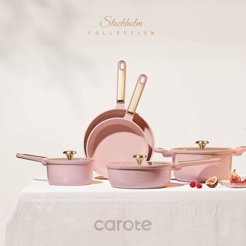 45% Off CAROTE 14pc Ceramic Nonstick Cookware Set - Image 3
